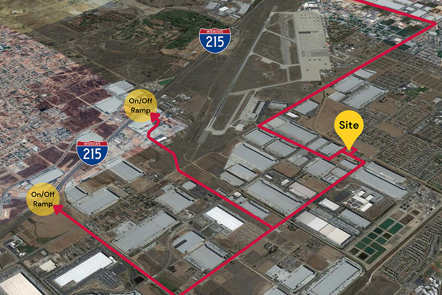 Rivard  Industrial Park Freeway Map